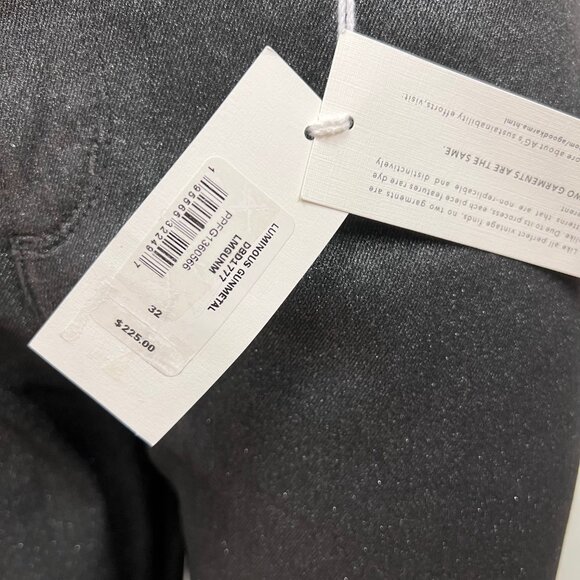 NWT AG Adriano Goldschmied Farrah Skinny Ankle Metallic Black Jeans 32 $225 - Picture 6 of 6